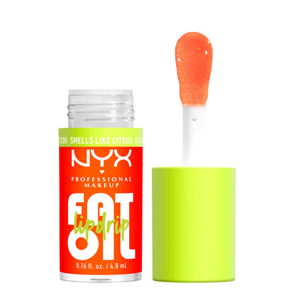 NYX PROFESSIONAL MAKEUP Fat Oil Lip Drip, Moisturizing Lip Oil Gloss, Vegan Tinted Formula, Up to 12 HR Hydration - Supermodel (Shimmering Magenta)