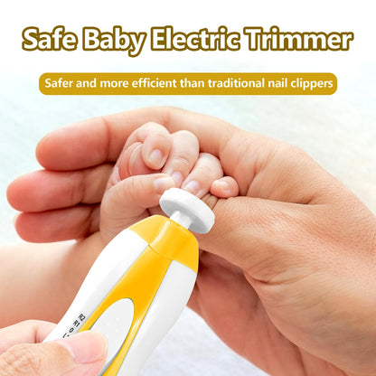Electric Nail File Drill for Baby No Sharp Claws Hurt, 6 in 1 Safety Cutter Trimmer Clipper for Toes and Fingers (Blue)