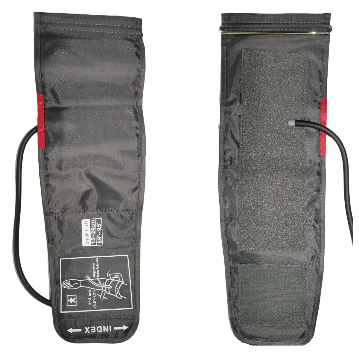 Medium Easy Wrap Blood Pressure Cuff for Thin and Small Arm,Compatible with Omron 8.7~12.6 Inches (22~32) CM Adult BP Replacement Cuff, Adult Cuff Only -5 Connectors (Medium+ 5 Connectors)