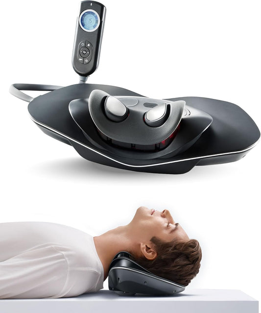 MYTREX Medi Neck Multi-Functional Cervical Traction Device, Electric Stretcher with Dynamic Stretching, 3 Modes Electrotherapy & Hyperthermia to Relieve Cervical Pain, Easy to Use