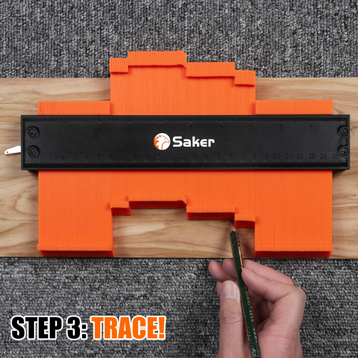 Saker Contour Gauge (10Inch) Profile Tool with Adjustable Lock,Gifts for Men Women Father Dad Boyfriend Husband-Precisely Copy Irregular Shape Duplicator-Cool Gadgets for Woodworking Tool Tracing