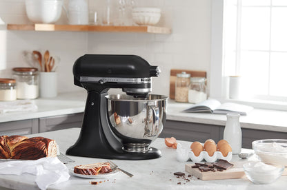 KitchenAid Artisan Series 5 Quart Tilt Head Stand Mixer with Pouring Shield KSM150PS, Almond Cream