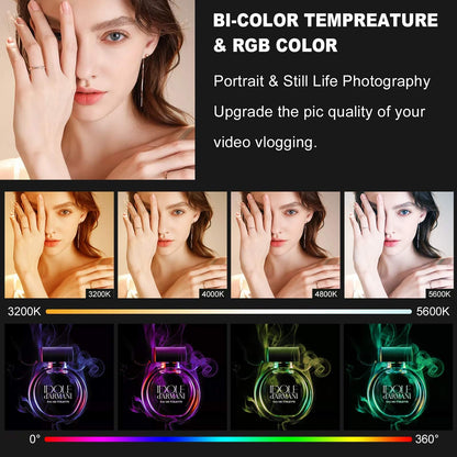 GVM RGB Video Lighting, Bi-Color Led Video Light Kit with APP Control, 2 Packs 850D Photography Lighting Kit CRI 97+ for Web Conference, YouTube, Gaming, Zoom, Aluminum Alloy Shell