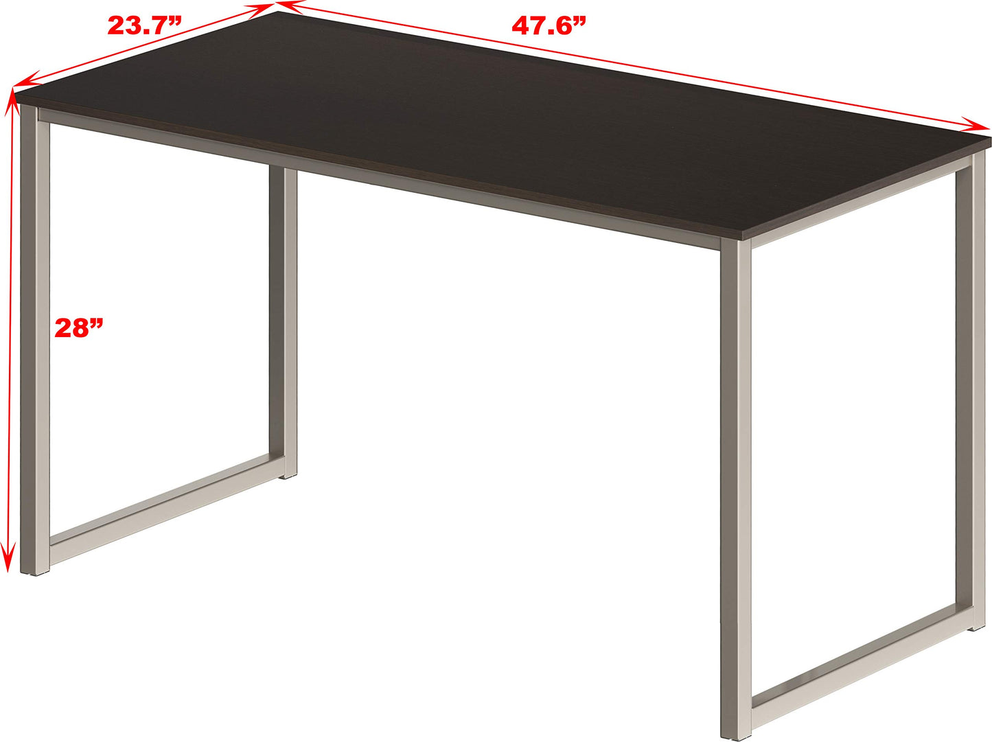 SHW Mission 32-Inch Home Office Computer Desk, Black