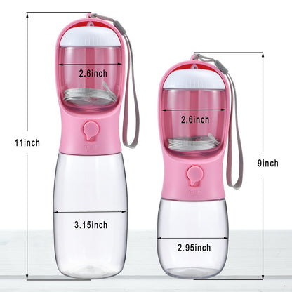 Cibaabo Dog Water Bottle with Food Container, Travel Puppy Water Bowl, Portable Pet Dispenser, Dog Gift Stuff Accessories Items, Puppy Essentials Necessities for Yorkie Cat Walking and Hiking