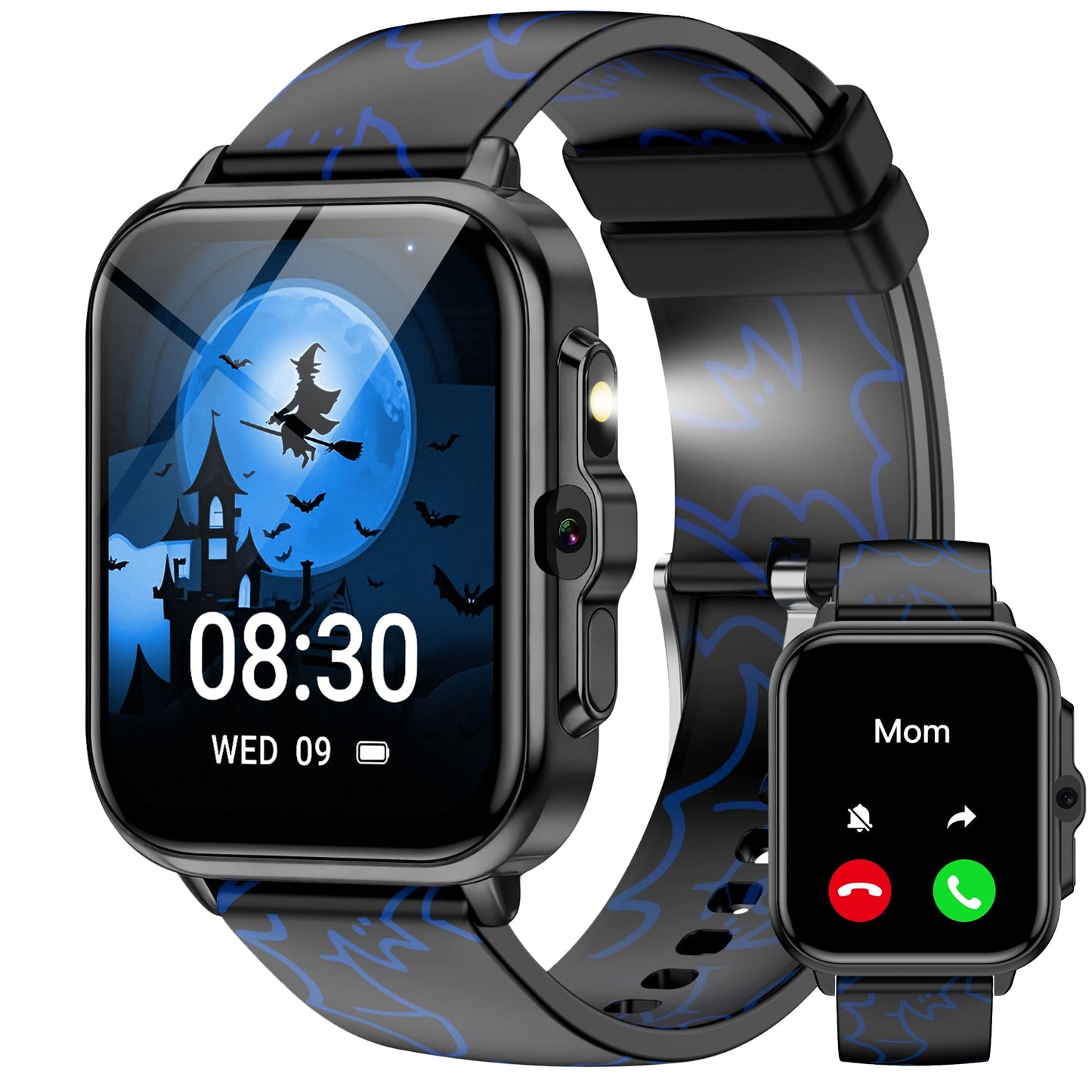Smart Watch for Kids Boys Age 5-12, Ai Functions Games HD Touch Screen Watches with Video Camera Music Player Pedometer Heart Rate Sleep Tracker Christmas Birthday Gifts for Boys (Camouflage, 1.85")