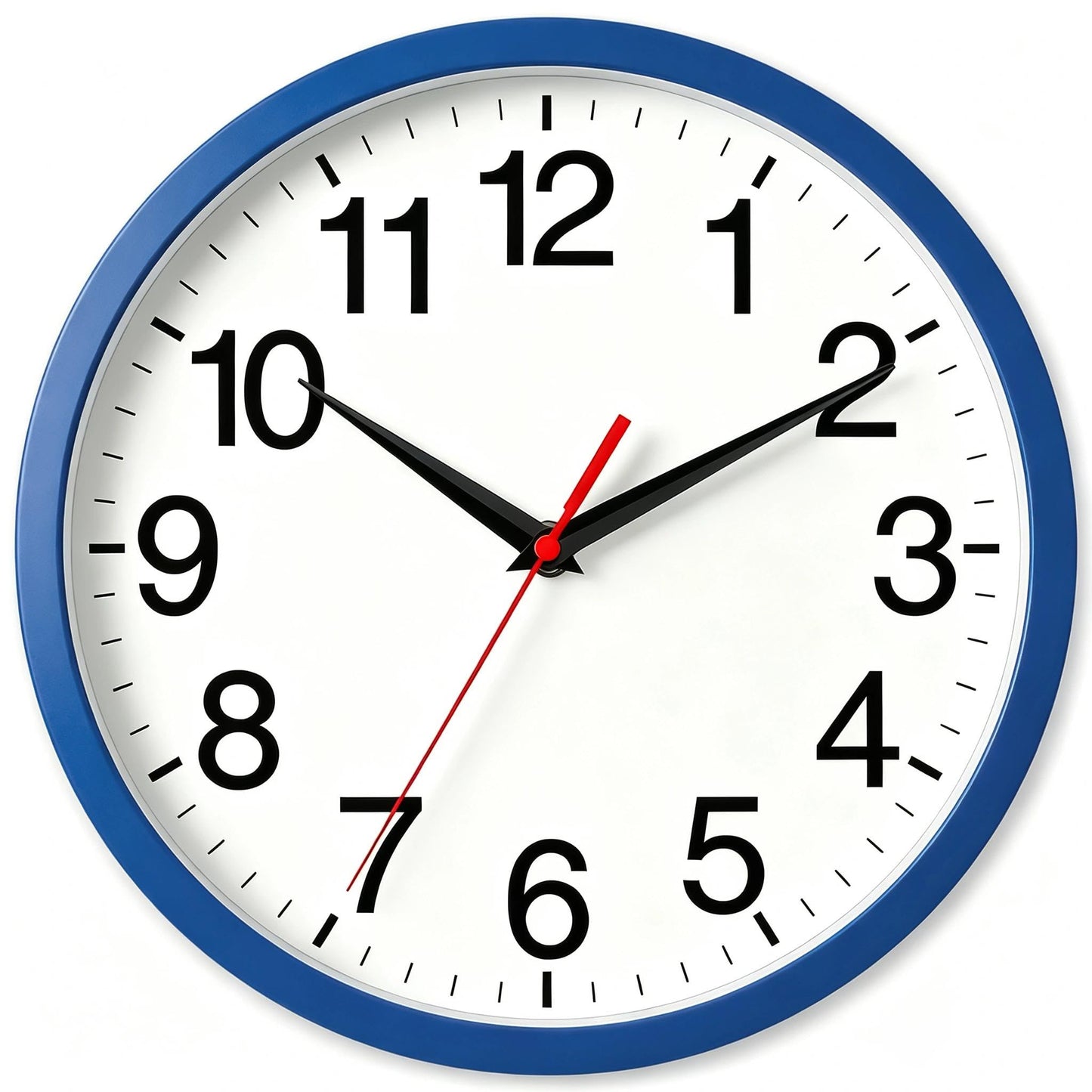 Rohioue Wall Clock Modern 8 Inch Battery Operated Silent Non Ticking Small Analog Clock for Living Room Office Home Bedroom Kitchen Bathroom(Black)