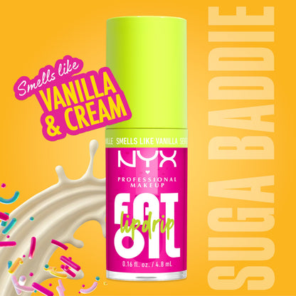 NYX PROFESSIONAL MAKEUP Fat Oil Lip Drip, Moisturizing Lip Oil Gloss, Vegan Tinted Formula, Up to 12 HR Hydration - Supermodel (Shimmering Magenta)