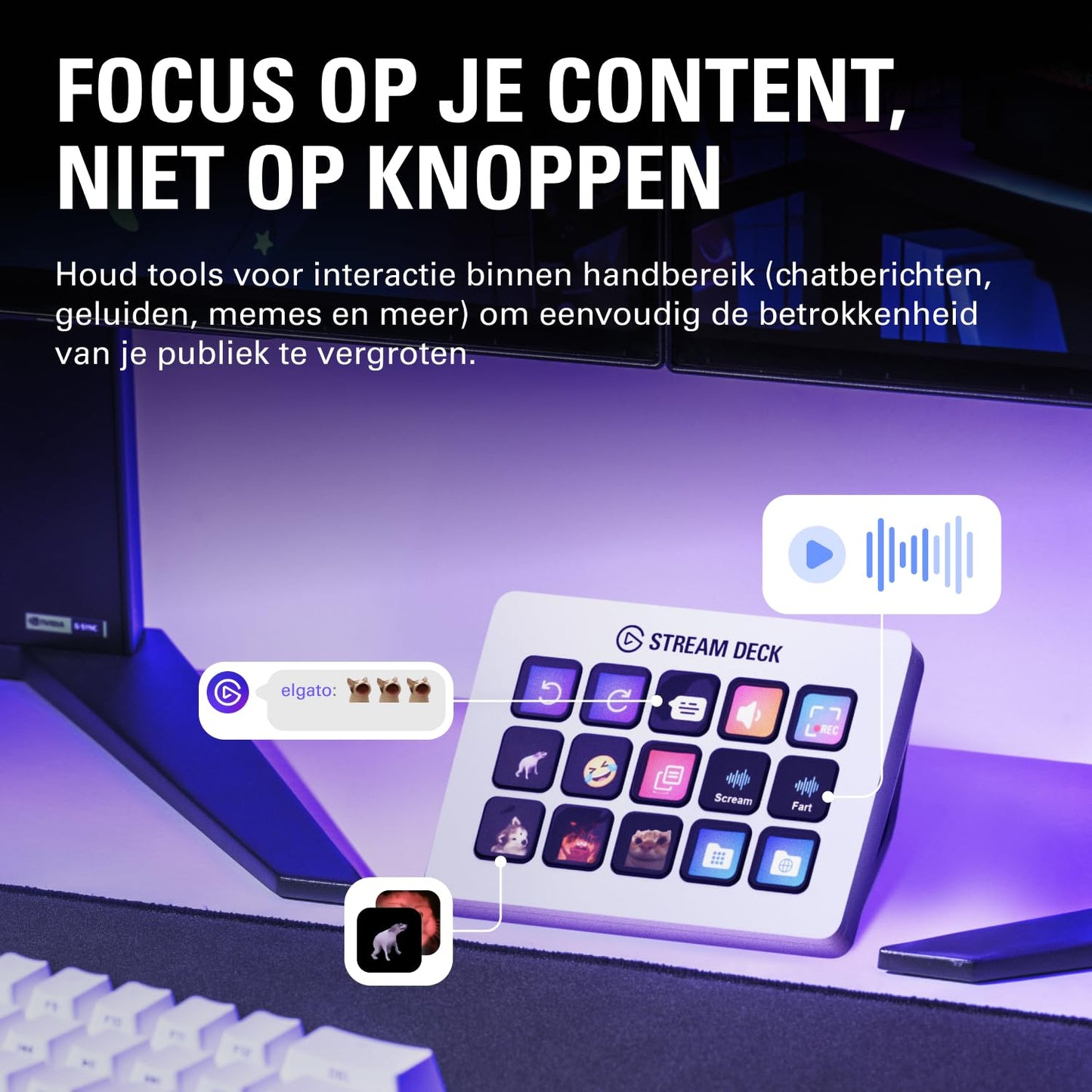 Elgato Stream Deck MK.2 Studio Controller, 15 Macro Keys | Trigger actions in OBS, Twitch, YouTube and more, Visual feedback, Hundreds of plugins, Works with Mac and PC