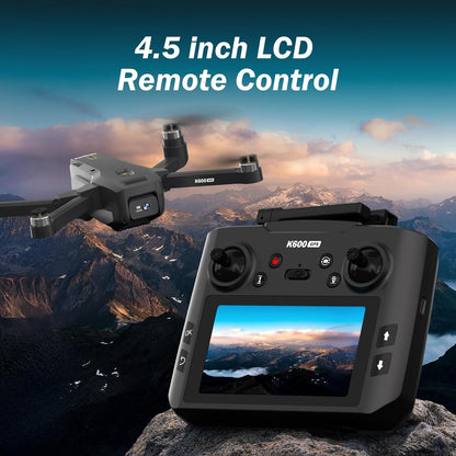 GPS Drone with EIS Camera for Adults Beginners,4.5" HD LCD RC Screen,Al Track&Orbit Mode,32G SD Card with Drone Professional Auto Return, Drones Long Range Follow Me,Gesture Control,under 249g