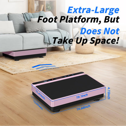 Vibration Plate Exercise Machine for Lymphatic Drainage, Full Body Shake Platform Board for Home Fitness, Fat Burning, 5 Program Modes and 99 Speed Levels