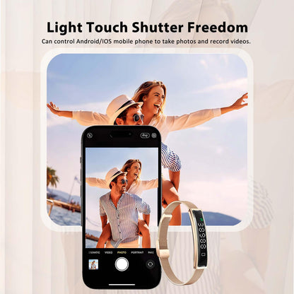 Smart Bracelet Fitness Health Tracker for Men Women with 2 Bands | 24/7 Heart Rate/Pressure Detection/Sleep Monitor, 5ATM Waterproof, Multiple Sport Modes, Android iOS Compatible
