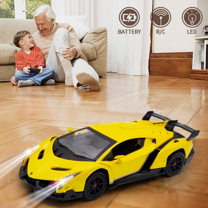 Remote Control RC CAR Racing Cars Compatible with Lamborghini Veneno Officially Licensed 1:24 Toy RC Cars Model Vehicle for Boys 6,7,8 Years Old,red