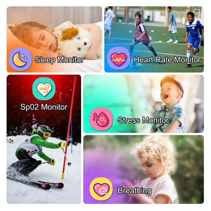 Smart Watch for Kids, 1.85" Fitness Tracker with Heart Rate, Sleep Monitor, IP68 Waterproof Smartwatches with Video Music, Pedometer, Game, NO APP/Phone, Gift for Boys Girls. (Classic, Black)