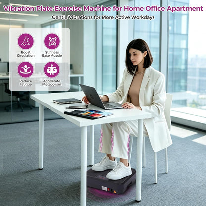 Vibration Plate Exercise Machine, 400LBS Vibrating Plate for Lymphatic Drainage with 999 Speeds, Vibration Plate Machine with Resistance Bands, Mini Lymphatic Drainage Massager for Home Exercising