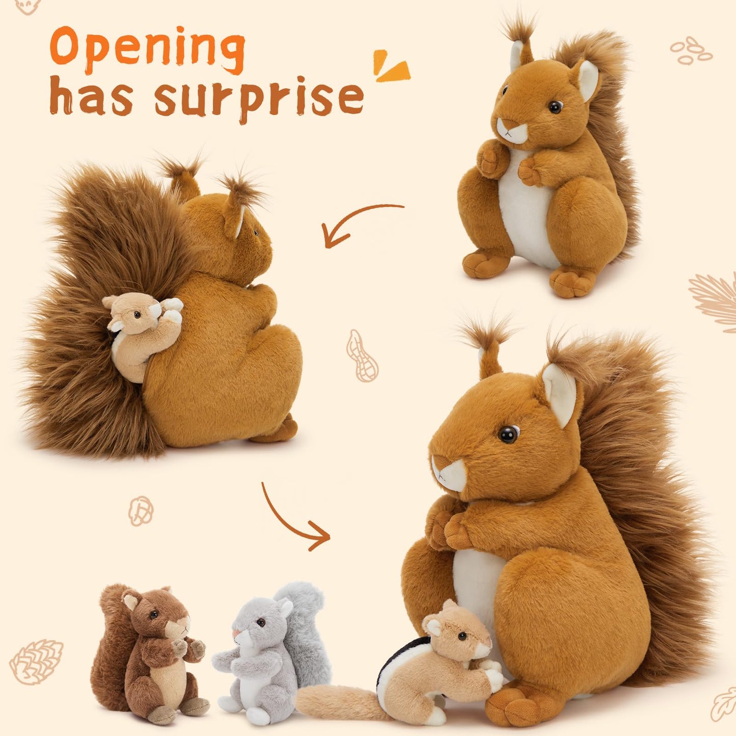 MaoGoLan 8Pcs Chicken Stuffed Animals, Stuffed Hen Plush Toys with Babies Chickens and Eggs, Nest House Plush Set, Cute and Soft Farm Stuffed Animals Gift for Kids