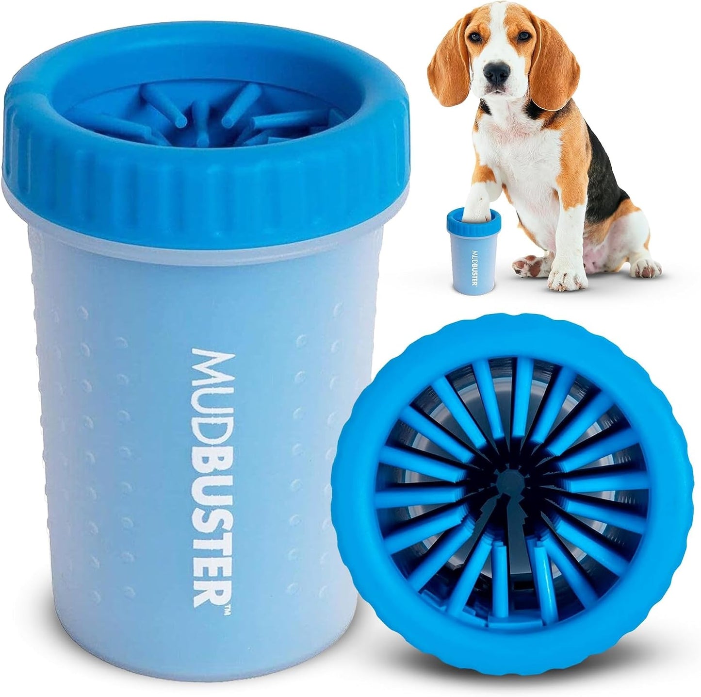 Dexas MudBuster Portable Dog Paw Cleaner - Premium Quality, Blue, Small Size for Pet Supplies and Accessories