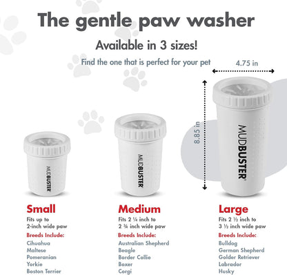 Dexas MudBuster Portable Dog Paw Cleaner - Premium Quality, Blue, Small Size for Pet Supplies and Accessories