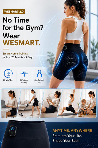 SmartToning Shorts for Women 2.0 – Butt Shaping & Glute Workout Shorts, Home Fitness Apparel, No Gel Needed, Machine Washable,Includes Free 30-Day AI Coaching (US, Alpha, X-Large)