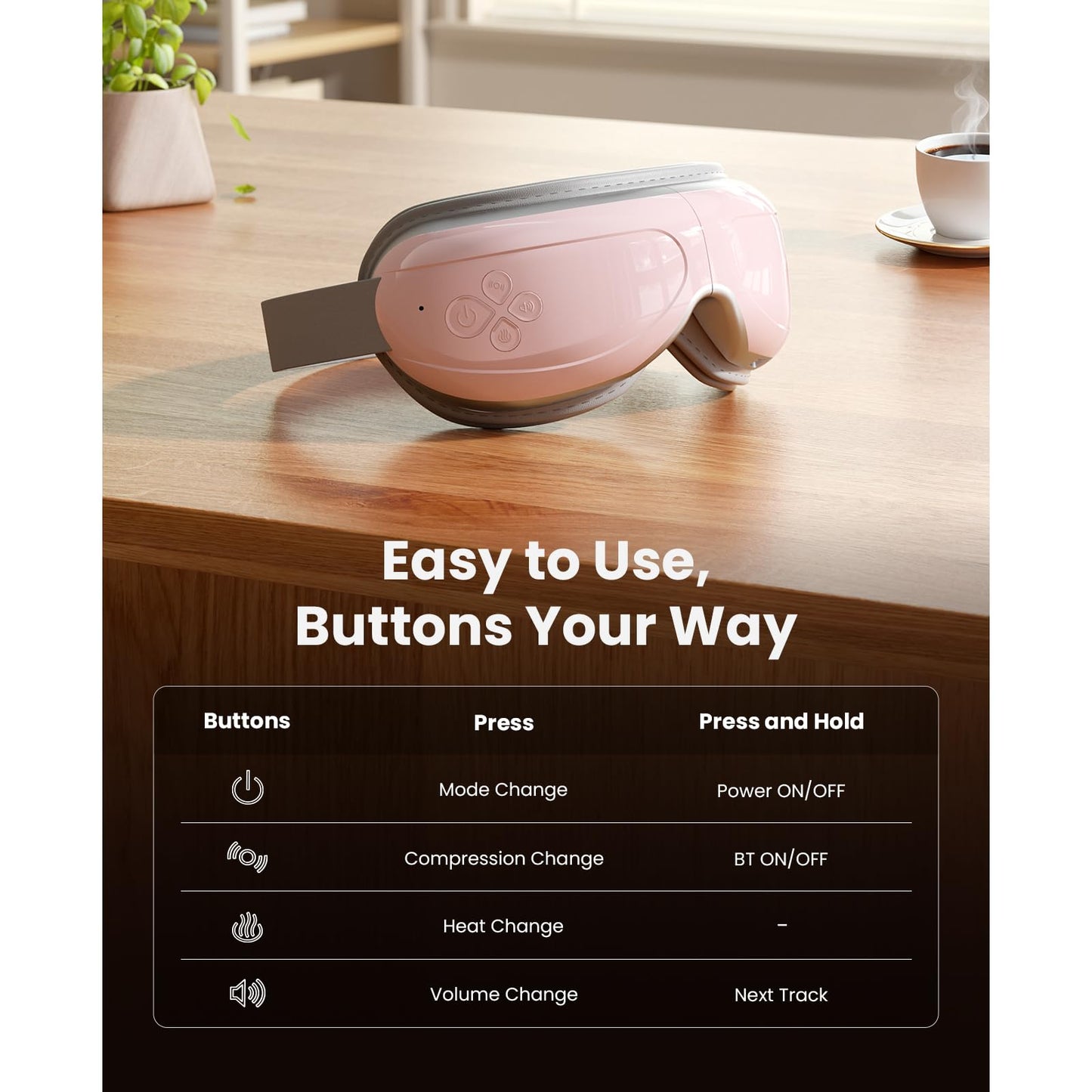 BOB AND BRAD Eye Massager with Heat FSA Eligible HSA, Birthday Gifts for Women Men Mom EyeOasis 2 Heated Eye Mask for Migraines with Music, Smart Migraine Massager for Dry Eyes Relief & Improve Sleep
