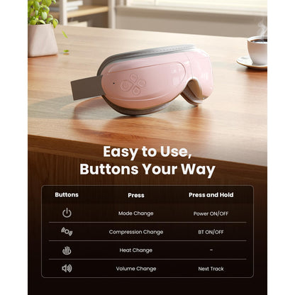 BOB AND BRAD Eye Massager with Heat FSA Eligible HSA, Birthday Gifts for Women Men Mom EyeOasis 2 Heated Eye Mask for Migraines with Music, Smart Migraine Massager for Dry Eyes Relief & Improve Sleep