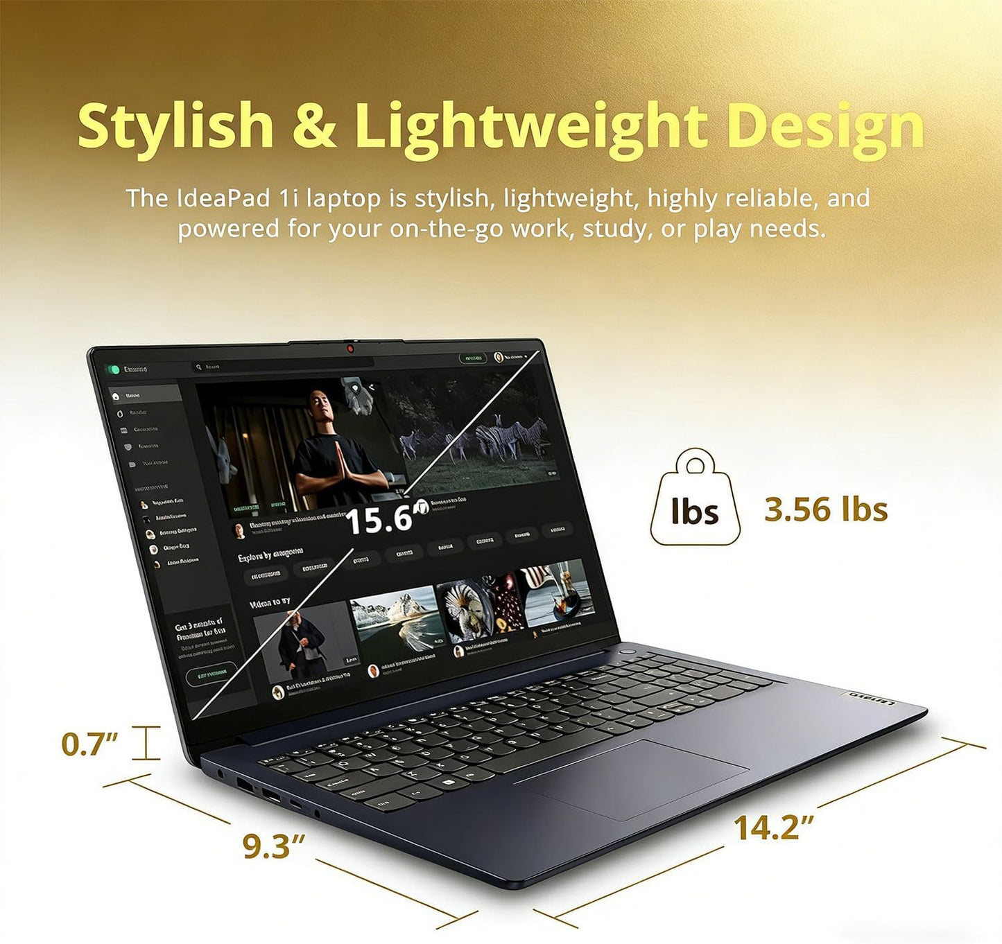 Lenovo IdeaPad Slim 3i • 15.6" FHD Laptop with Microsoft 365 Included • Intel N150 CPU • 8GB DDR5RAM • 128GB SSD • Windows 11