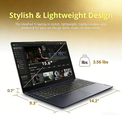 Lenovo IdeaPad Slim 3i • 15.6" FHD Laptop with Microsoft 365 Included • Intel N150 CPU • 8GB DDR5RAM • 128GB SSD • Windows 11