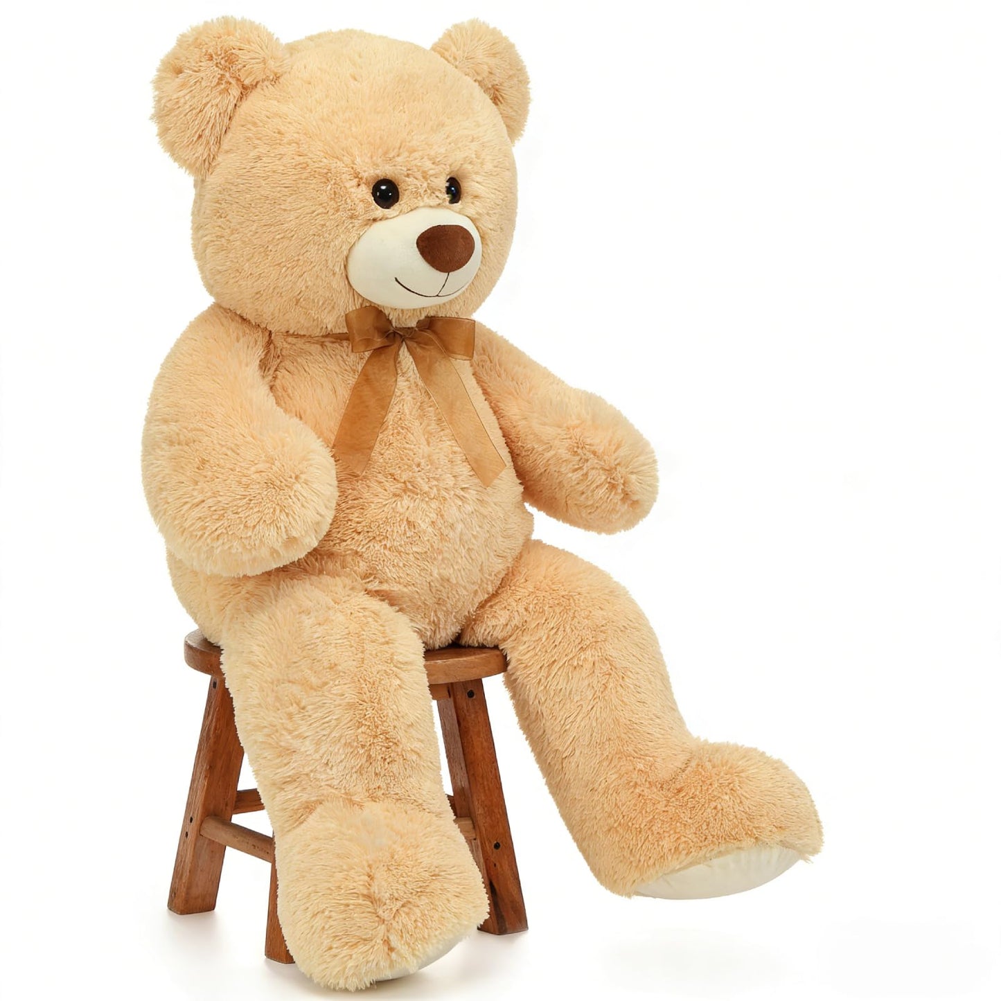 Toys Studio 47 Inch Big Teddy Bear Giant Stuffed Animal for Girls, 4 Feet Large Teddy Bear Baby Shower Party Decorations Kids Women Girlfriend Christmas Valentines Gifts, Light Brown