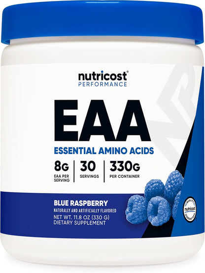 Nutricost EAA Powder 30 Servings (Fruit Punch) - Essential Amino Acids - Non-GMO, Gluten Free, Vegetarian Friendly (Pack of 2)