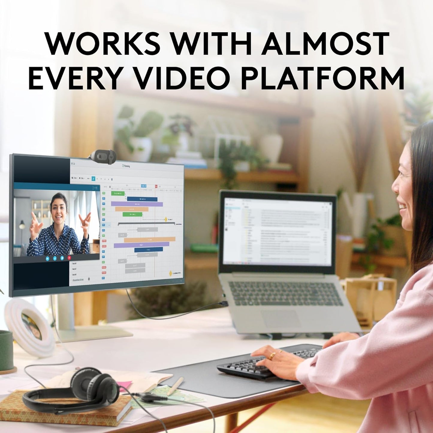Logitech Brio 101 Full HD 1080p Webcam for Meetings, Streaming, Desktop, Laptop, PC - Built-in Mic, Shutter, Works with Zoom, Microsoft Teams, Nintendo Switch 2’s new GameChat Mode, USB-A,-Black