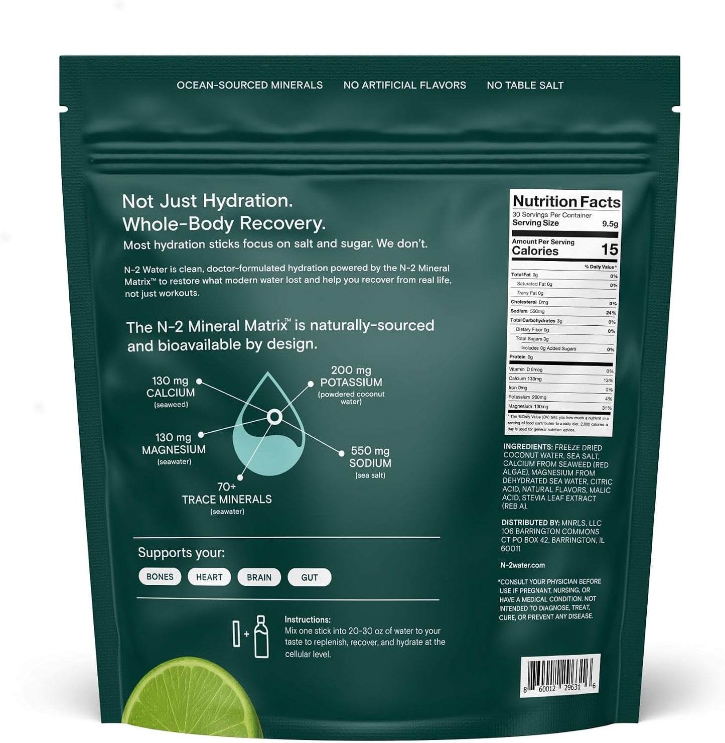 Mineral Hydration Packets – Electrolyte Powder Drink Mix with Calcium, Magnesium, Potassium – No Added Sugar, Natural Ingredients - Variety Pack (12 Packets)