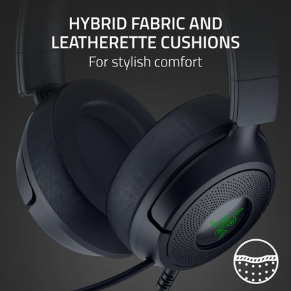 Razer Kraken Kitty V3 X Wired Gaming Headset: Kitty Ears - HyperClear Cardioid Mic - 40 mm Drivers - 7.1 Surround Sound - Comfy Ear Cushions - Cross-Platform via 3.5mm PC, PS5, Xbox, Switch 2 - Pink