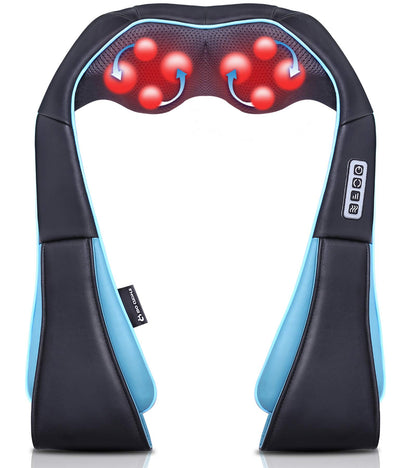 Mo Cuishle Women Men Gifts, Shiatsu Back Shoulder and Neck Massager with Heat, Electric Deep Tissue 4D Kneading Massage, Best Gifts for Mom Dad Wife Husband her Him, Christmas, Birthday (NOT Cordless)