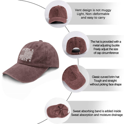 Funny Hat America Hats for Men Gifts for Dad Baseball Cap