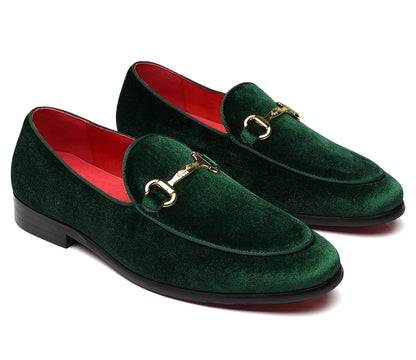 Men's Velvet Loafers Wedding Party Prom Homecoming Shoes