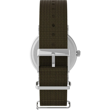 Timex Weekender 38mm Unisex Analog Watch | INDIGLO Backlight | Adjustable Durable Nylon Fabric Slip Through Strap | 24 Hour Time