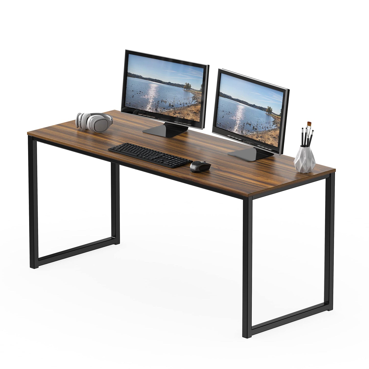 SHW Mission 32-Inch Home Office Computer Desk, Black