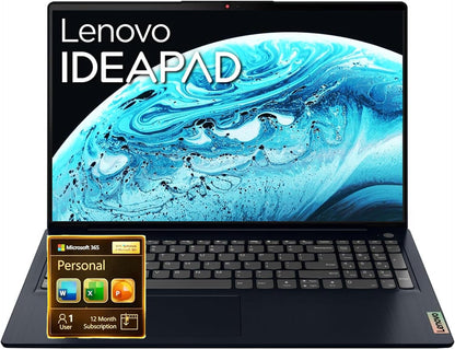 Lenovo IdeaPad Slim 3i • 15.6" FHD Laptop with Microsoft 365 Included • Intel N150 CPU • 8GB DDR5RAM • 128GB SSD • Windows 11
