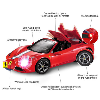 RASTAR RC Car | 1/14 Scale Ferrari LaFerrari Radio Remote Control R/C Toy Car Model Vehicle for Boys Kids, Red