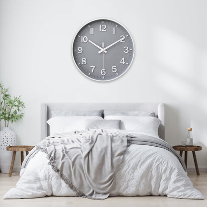 HZDHCLH Wall Clocks Battery Operated,Wall Clock Green,8 inch Wall Clock Silent Non Ticking Modern 3D Numbers for Kitchen Bedroom Living Room Office Classroom Decor