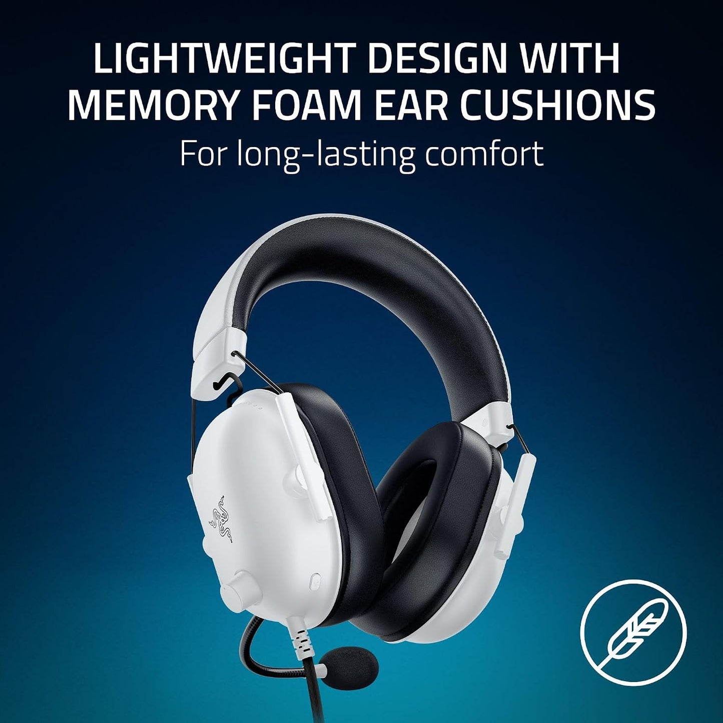 Razer BlackShark V2 X Gaming Headset: 7.1 Surround Sound - 50mm Drivers - Memory Foam Cushion - For PC, PS4, PS5, Switch - 3.5mm Audio Jack - Black