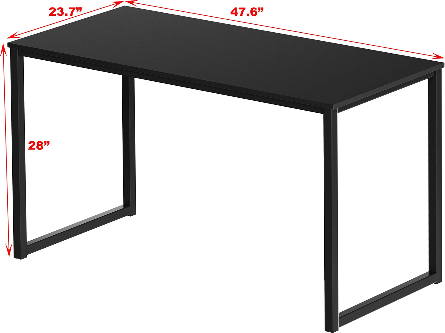 SHW Mission 32-Inch Home Office Computer Desk, Black