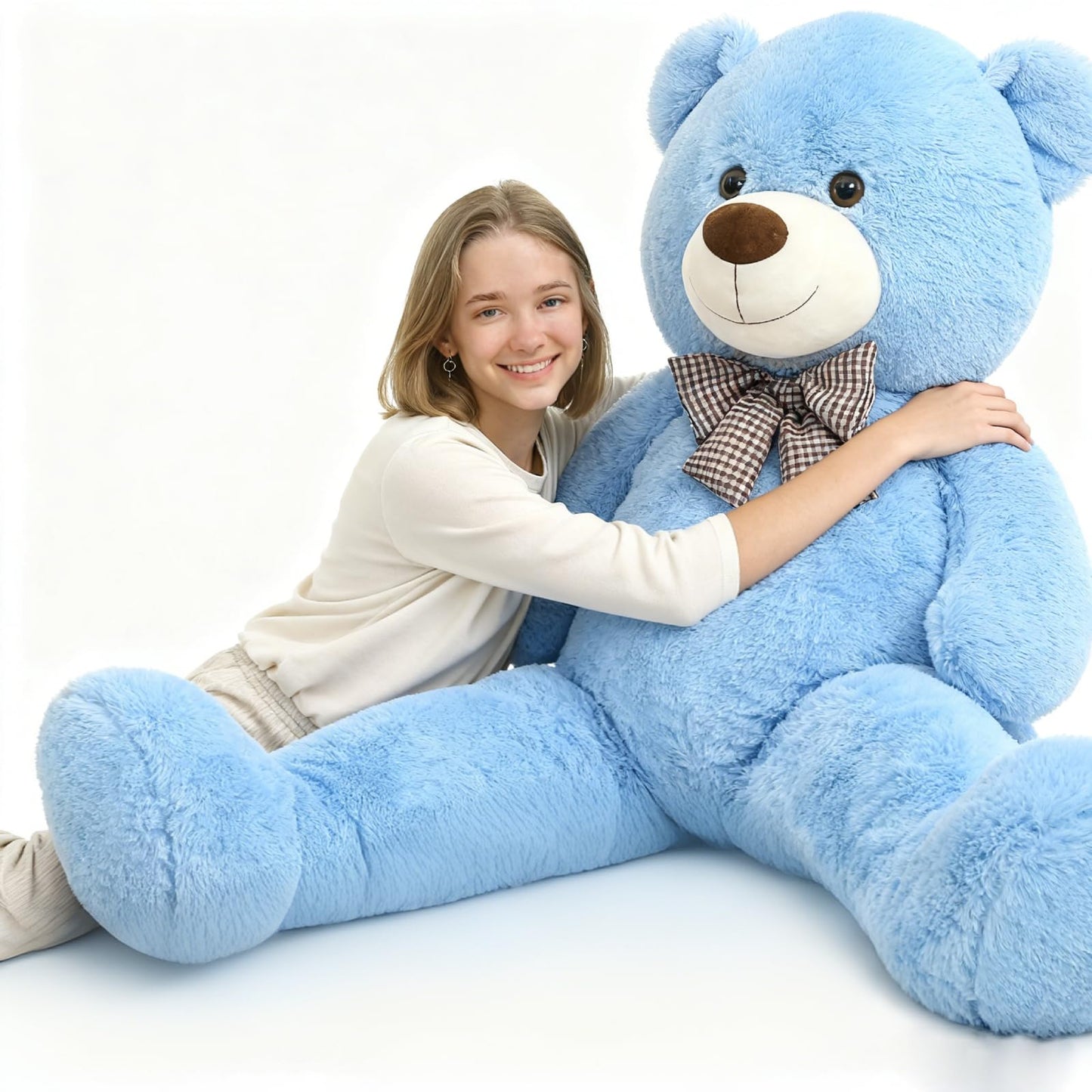 Toys Studio 47 Inch Big Teddy Bear Giant Stuffed Animal for Girls, 4 Feet Large Teddy Bear Baby Shower Party Decorations Kids Women Girlfriend Christmas Valentines Gifts, Light Brown