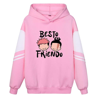 ACEFAST INC Itadori Yuji Best Friend Anime Hoodies Unisex Harajuku Graphic Hoodies Jjk Merch Anime Pullover Sweatshirt