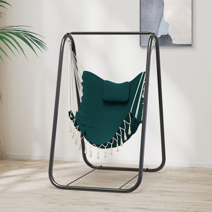 G TALECO GEAR Hammock Chair with Stand,Heavy-Duty and Rustproof Hanging Chair with Stand,Hammock Swing Chair Stand,for Indoor Outdoor Patio Yard Garden Porch (Grey)