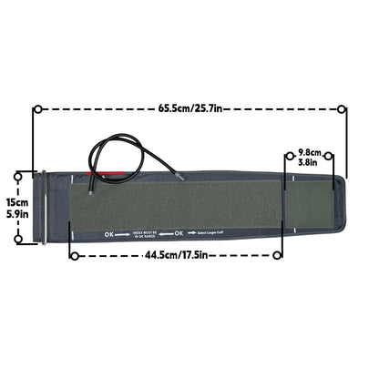 Medium Easy Wrap Blood Pressure Cuff for Thin and Small Arm,Compatible with Omron 8.7~12.6 Inches (22~32) CM Adult BP Replacement Cuff, Adult Cuff Only -5 Connectors (Medium+ 5 Connectors)
