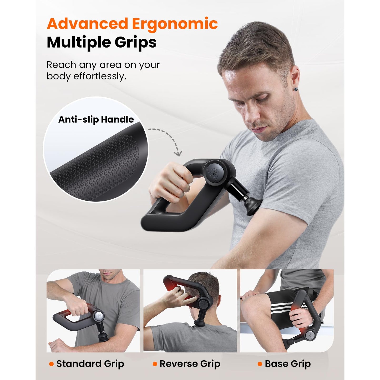 BOB AND BRAD D5 Pro Plus Handheld Massage Gun with Heat, FSA-HSA Eligible Deep Tissue Percussion Massage Gun, Powerful Muscle Massager for Athletes Fitness Workout & Daily Recovery, Birthday Gift