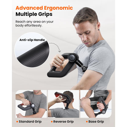 BOB AND BRAD D5 Pro Plus Handheld Massage Gun with Heat, FSA-HSA Eligible Deep Tissue Percussion Massage Gun, Powerful Muscle Massager for Athletes Fitness Workout & Daily Recovery, Birthday Gift
