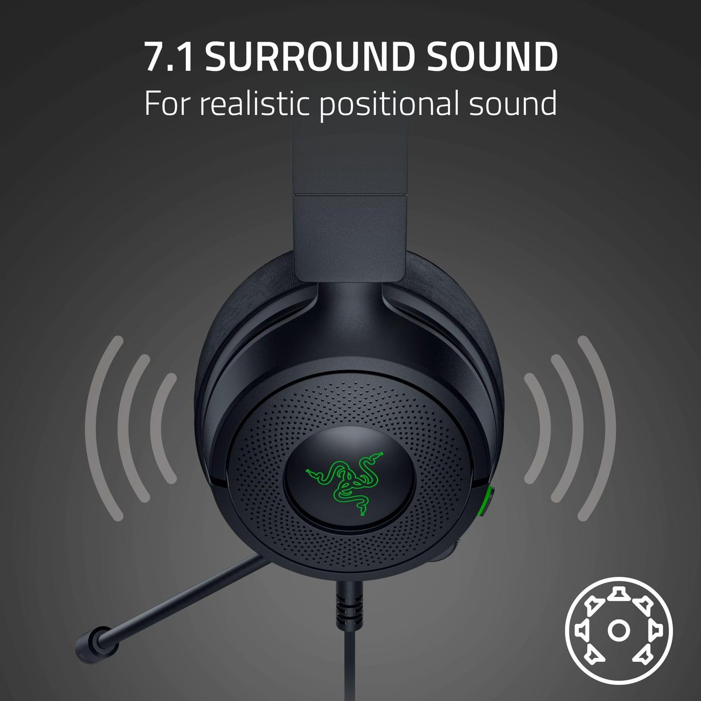 Razer Kraken Kitty V3 X Wired Gaming Headset: Kitty Ears - HyperClear Cardioid Mic - 40 mm Drivers - 7.1 Surround Sound - Comfy Ear Cushions - Cross-Platform via 3.5mm PC, PS5, Xbox, Switch 2 - Pink