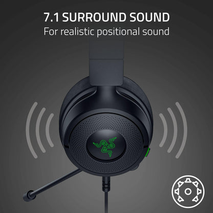 Razer Kraken Kitty V3 X Wired Gaming Headset: Kitty Ears - HyperClear Cardioid Mic - 40 mm Drivers - 7.1 Surround Sound - Comfy Ear Cushions - Cross-Platform via 3.5mm PC, PS5, Xbox, Switch 2 - Pink